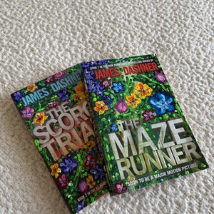 The Maze Runner The Scorch Trials – Malowany ręcznie, wyjątkowy, jedyny w swoim rodzaju zestaw | Dystopian Lovers | Książki zrównoważone i poddane recyklingowi | Idealny prezent
