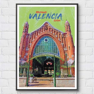 Mercado Doppelpunkt Valentina Poster, Vintage Reiseplakat Spanien, Wandkunst Valentino, Retro Poster Valentino, Kartell von Valentino, Wohnkultur Poster