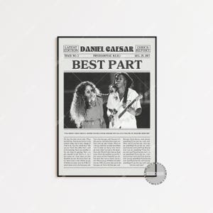 Stampa di giornale di Daniel Caesar, Poster di Best Part, Stampa del testo di Best Part, Poster di Daniel Caesar, Poster freudiano, LC3 LESS125