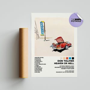 Poster di Don Toliver / Poster di Heaven or Hell, Poster della copertina dell'album Tracklist, Stampa artistica da parete, Poster personalizzato, Don Toliver, Heaven or Hell
