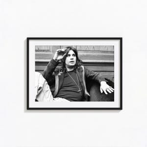 Ozzy Osbourne Schwarz-Weiß-Fotoposter - Ozzy Osbourne Poster - Gothic Rock Legende Wandkunst - Vintage Heavy Metal Dekor
