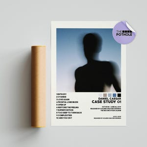 DanielCaesar Poster | Fallstudie 01 Album Poster | Tracklist Album Cover Poster | Poster Print Wandkunst, individuelles Poster | Wohndekor