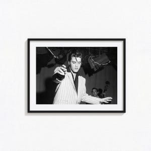Poster di Elvis Presley / Arte murale in bianco e nero di Elvis Presley, poster della copertina dell'album, decorazioni per la casa, stampe fotografiche, rock and roll, BAM111