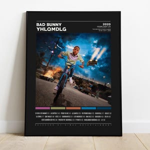 Bad Bunny Posters / YHLQMDLG Poster / Tracklist Album Cover Poster / Poster Print Wall Art, Custom Poster