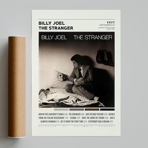 Billy Joel Posters / The Stranger Poster / Album Cover Poster, Poster Print Wall Art, Custom Poster, Billy Joel, 52nd Street, The Stranger