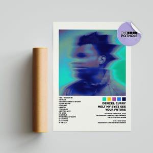 Pôsteres de Denzel Curry / Pôster de Melt My Eyez, See Your Future / Pôster de capa de álbum / Pôster impresso em arte de parede / Pôster personalizado / Decoração para casa