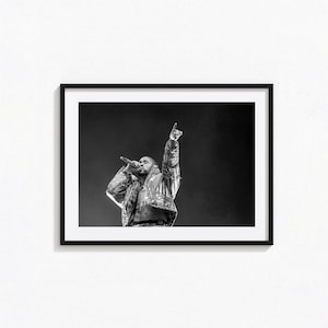 Poster di Bad Bunny / Arte murale in bianco e nero di Bad Bunny, poster dell'album, decorazioni per la casa, stampe fotografiche, poster di Un Verano Sin Ti