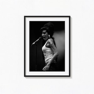 Amy Winehouse Posters / Amy Winehouse Black and White Wall Art, Album Cover Poster, Back to Black,  Home Decor, Photography Prints, BAM204