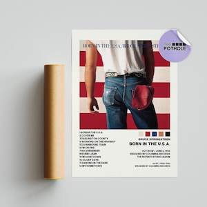 Born In The U.S.A. Poster Poster / Album Cover Poster, Posterdruck Wandkunst, Bild personalisiert mit Bild, Hauseinweihung Nerd