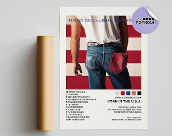 Bruce Springsteen Posters / Born In The U.S.A Poster / Album Cover Poster, Poster Print Wall Art, Custom Poster, Bruce Springsteen