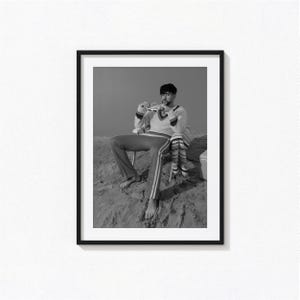 Poster di Bad Bunny / Arte murale in bianco e nero di Bad Bunny, poster dell'album, decorazioni per la casa, stampe fotografiche, poster di Un Verano Sin Ti