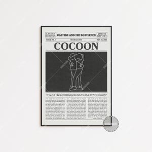 Catfish and the Bottlemen Retro Newspaper Print, Cocoon Poster, Lyrics Print, The Balcony Poster, Cocoon Poster, LC3