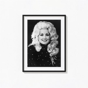 Dolly Parton Posters / Dolly Parton Black and White Wall Art, Album Cover Poster, Home Decor, Photography Prints, Jolene Poster, BAM142
