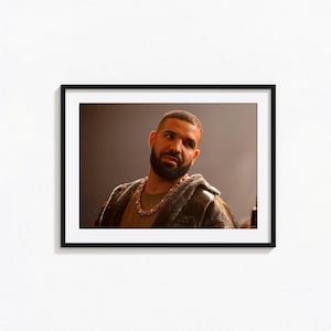 Poster di Drake / Arte murale in bianco e nero di Drake, poster musicale, decorazioni per la casa, stampe fotografiche, poster del rapper