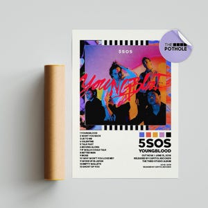 5 Sekunden Sommer Poster / Youngblood Poster, Album Cover Poster / Poster Druck Wandkunst / Custom Poster, Youngblood, TPWK, 5SOS, Calm