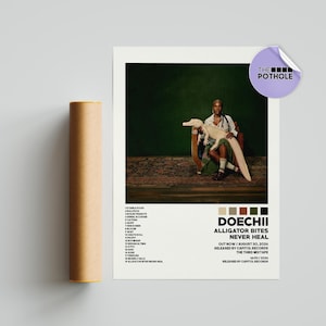 Affiches de doechii, affiche de piqûres d'alligator ne guérissent jamais, affiche de couverture d'album, impression d'affiche d'art mural, affiche personnalisée, décoration d'intérieur