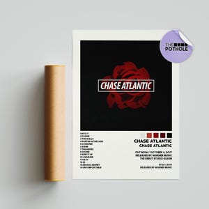 Cartazes do Chase Atlantic, Cartaz do Chase Atlantic, Cartaz da capa do álbum, Cartaz impresso na parede, Cartaz personalizado, Cartaz da lista de faixas