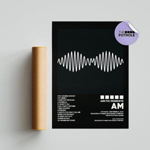 Pósters de Arctic Monkeys / Póster de AM / Póster de portada de álbum, Impresión de arte mural, Póster personalizado, Decoración del hogar, Arctic Monkeys, AM, NEGRO