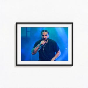 Poster di Drake / Arte murale in bianco e nero di Drake, poster musicale, decorazioni per la casa, stampe fotografiche, poster del rapper