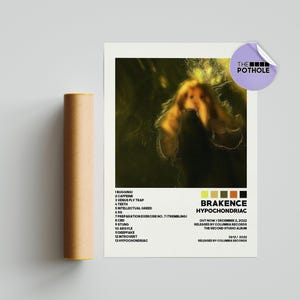 Pôsteres de Brakence / Hipocondríaco, pôster de capa de álbum com lista de faixas, arte de parede impressa, pôster personalizado, Hipocondríaco, Brakence