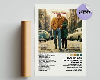 Bob Dylan Posters / The Freewheelin&#39; Bob Dylan Poster / Album Cover Poster, Poster Print Wall Art, Custom Poster, Bob Dylan