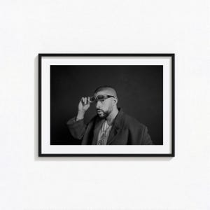 Poster di Bad Bunny / Arte murale in bianco e nero di Bad Bunny, poster dell'album, decorazioni per la casa, stampe fotografiche, poster di Un Verano Sin Ti