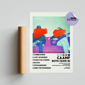 Caamp Posters, Boys (Side B) Poster, Caamp, Boys (Side B) Album Cover Poster, Poster Print Wall Art, Custom Poster, Tracklist Poster
