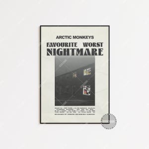 Arctic Monkeys Posters / Favourite Worst Nightmare Poster / Album Cover Poster, Print Wall Art, Custom Poster, Arctic Monkeys LESS36