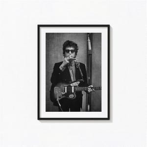 Bob Dylan Poster / Bob Dylan Schwarzweiß Wand Kunst, Album Cover Poster, Wohnkultur, Fotografie Drucke, The Band Poster, BAM74