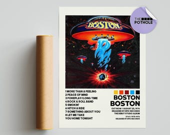 Boston Posters / Boston Poster, Album Cover Poster, Poster Print Wall Art, Boston Album Cover