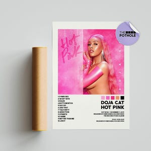 Poster di Doja Cat / Poster rosa shocking, Poster di copertina dell'album, Stampa poster da parete, Poster personalizzato, Arredamento per la casa, Doja Cat, rosa shocking