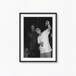 Eminem and Dr. Dre Posters / Eminem & Dr. Dre Black and White Wall Art, Album Cover Poster, Home Decor, Photography Prints, Eminem, MNM1