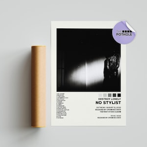 Détruire les affiches de Lonely, Poster No Stylist, Destroy Lonely, Poster de pochette d'album, Impression d'art mural, Personnalisation, Poster de liste de chansons