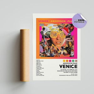 Anderson .Paak Poster / Venedig Poster / Album Tracklist Poster, Album Cover Poster Druck Wandkunst, Benutzerdefiniertes Poster, Anderson .Paak Venedig