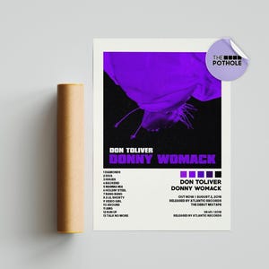 Poster di Don Toliver / Poster di Donny Womack, Poster della copertina dell'album Tracklist, Stampa artistica da parete, Poster personalizzato, Don Toliver, Donny Womack