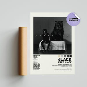 Pósters de 6lack / Póster GRATIS / 6lack, GRATIS / Póster de portada de álbum / Póster de lista de canciones, Póster personalizado