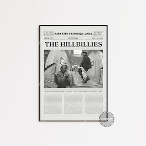 Baby Keem & Kendrick Lamar Retro Zeitungsdruck, The Hillbillies Poster, Lyric Print, Baby Keem Poster, eerietimes Poster, LC3 LESS54