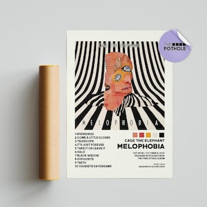 Poster di Cage The Elephant / Poster di Melophobia / Poster della copertina dell'album, Stampa di poster da parete, Poster personalizzato, Arredamento per la casa, Melophobia