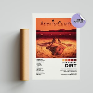 Pôsteres do Alice in Chains, pôster de Dirt, Alice in Chains, Dirt, pôster de capa de álbum, pôster impresso de arte de parede, pôster personalizado