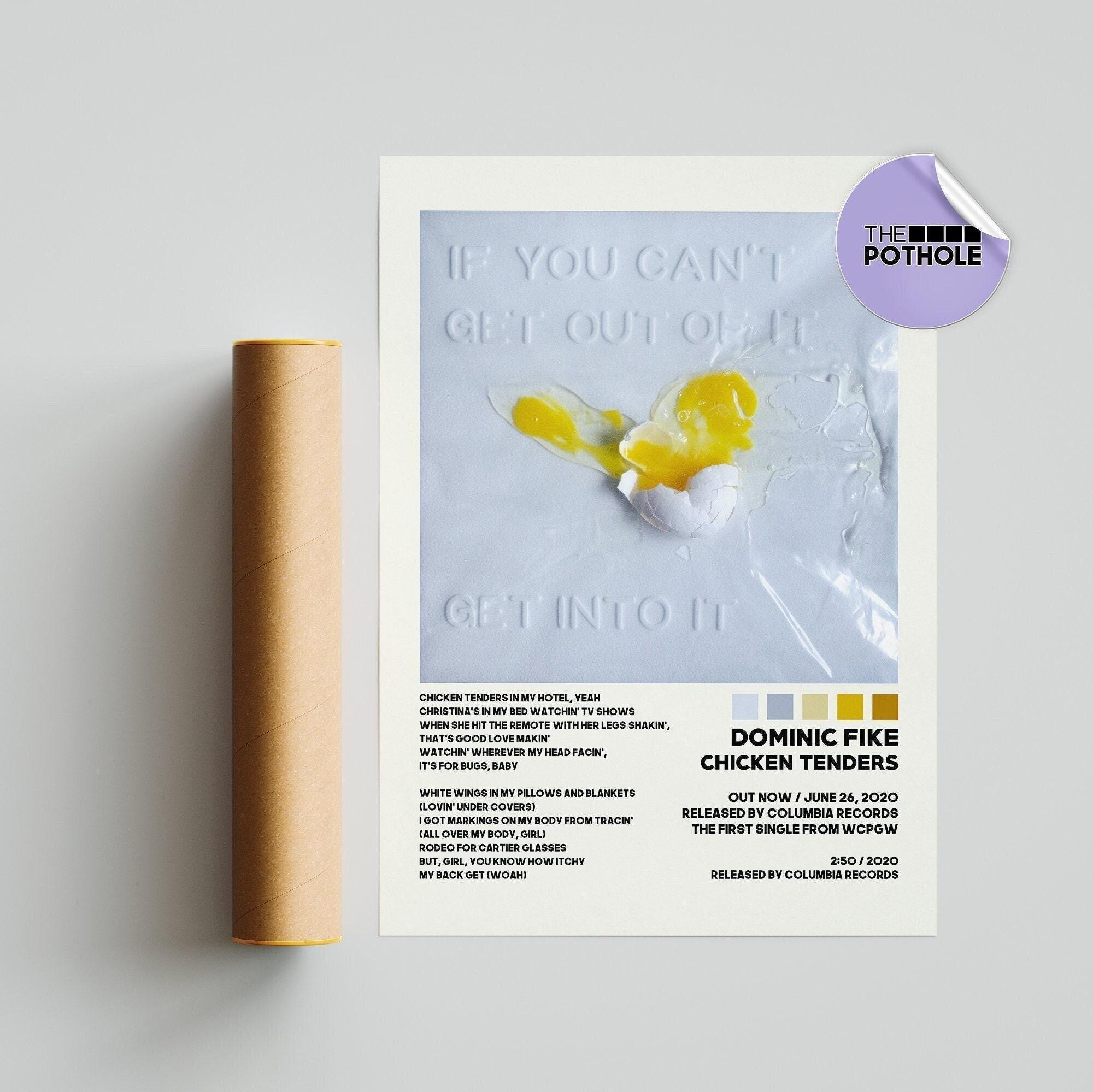 Dominic Fike Posters / Chicken Tenders Poster/ Album Cover Poster / Tracklist Poster Print Wall Art, Custom Poster, Home Decor