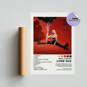 Avril Lavigne Posters / Love Sux Poster / Album Cover Poster, Poster Print Wall Art, Custom Poster, Home Decor, Avril Lavigne, Let Go