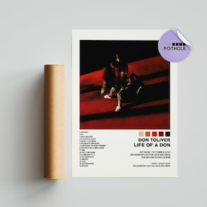 Don Toliver Poster / Das Leben eines DON Poster, Tracklist Album Cover Poster, Druck Wandkunst, benutzerdefiniertes Poster, Don Toliver, Das Leben eines DON