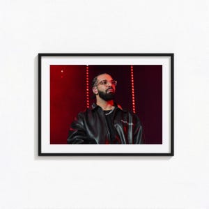 Poster di Drake / Arte murale in bianco e nero di Drake, poster musicale, decorazioni per la casa, stampe fotografiche, poster del rapper