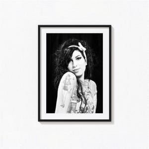 Amy Winehouse Posters / Amy Winehouse Black and White Wall Art, Album Cover Poster, Back to Black,  Home Decor, Photography Prints, BAM197