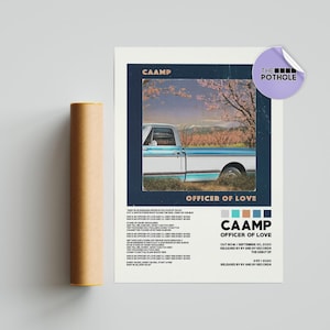 Caamp Posters, Officer of Love Poster, Caamp, Officer of Love Album Cover Poster, Poster Print Wall Art, Custom Poster, Tracklist Poster