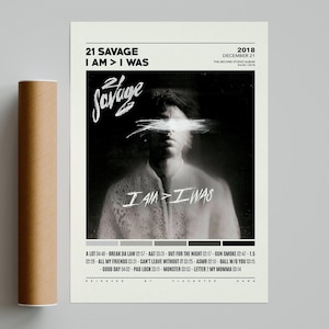 【額縁付き】 21savage I AM > I WAS A2ポスター 額縁付き】 21savage I AM > I WAS A2ポスター 21 Savage, I Am