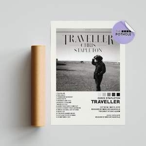 Pôsteres de Chris Stapleton / Pôster de viajante / Viajante, Chris Stapleton, pôster de capa de álbum / pôster impresso, arte de parede, pôster personalizado