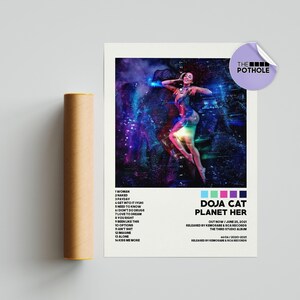 Poster di Doja Cat / Poster di Planet Her, Poster di copertina dell'album, Stampa di poster da parete, Poster personalizzato, Arredamento per la casa, Doja Cat, Rosa shocking, Planet Her