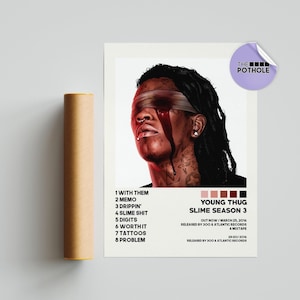 Young Thug Posters / Slime Staffel 3 Poster / Young Thug, Slime Staffel 3, Album Cover Poster / Tracklist Poster, Custom Poster, Kendick Lamar