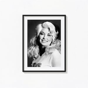 Dolly Parton Posters / Dolly Parton Black and White Wall Art, Album Cover Poster, Home Decor, Photography Prints, Jolene Poster, BAM141